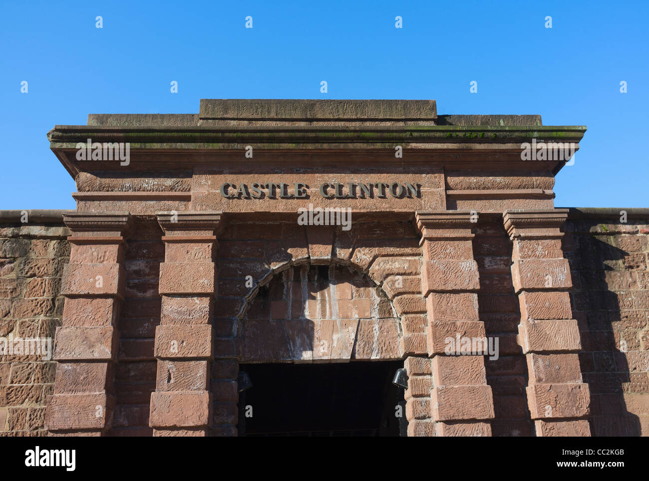 USA, New York State, New York City, niedrigen Winkel Ansicht von Clinton Schloss-Fassade Stockfoto