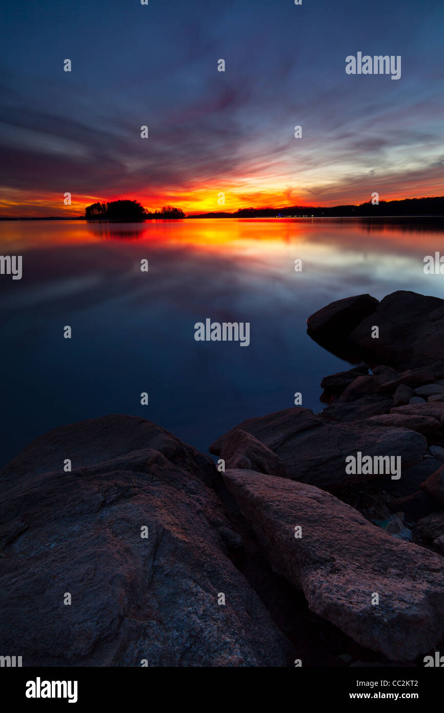 Mountain View Park liegt am Lake Lanier westlich von Gainesville, Georgia. Stockfoto