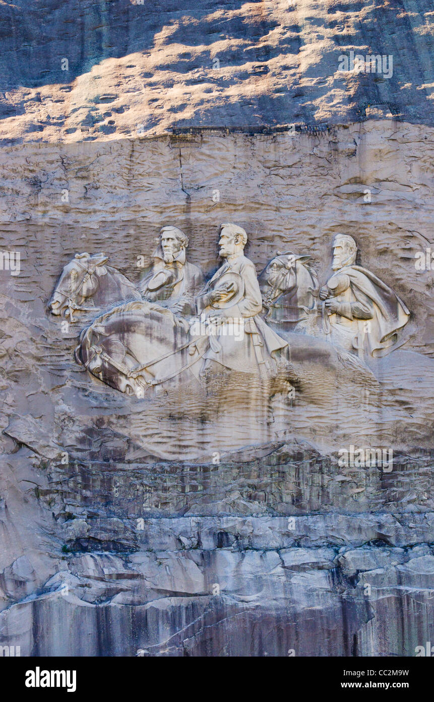 USA, Georgia, Stone Mountain, Basrelief konföderierte Führern vertreten Stockfoto