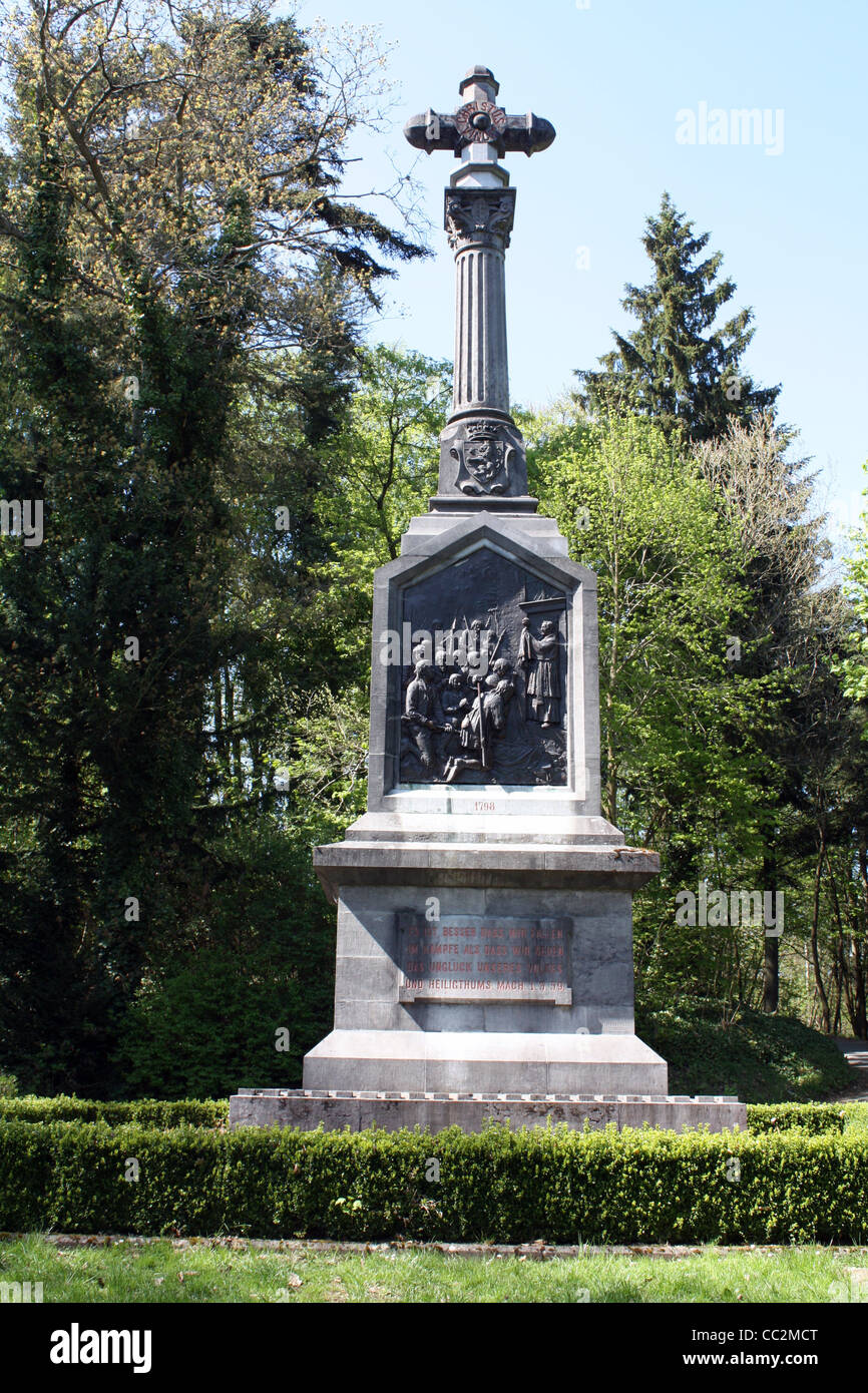 Denkmal aus dem Jahr 1789 in Clervaux in Luxemburg Stockfoto