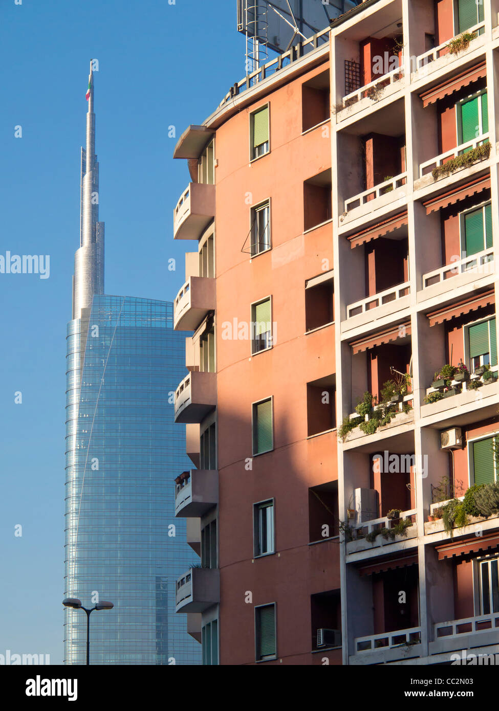 Porta Garibaldi, Torre Hines Cesar Pelli A Tower, Milano Stockfoto