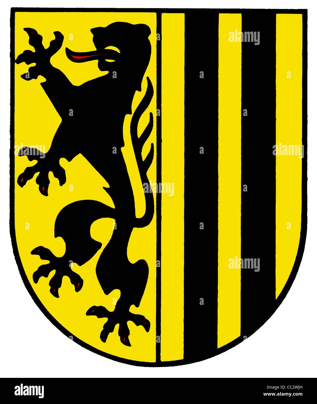 Wappen der Hauptstadt Dresden Sachsen. Stockfoto