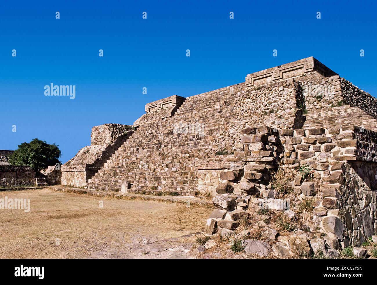 Mexiko, Oaxaca, Monte Alban, präkolumbische archäologische Stätte erbaut 600 v. Chr. von den Zapoteken Stockfoto
