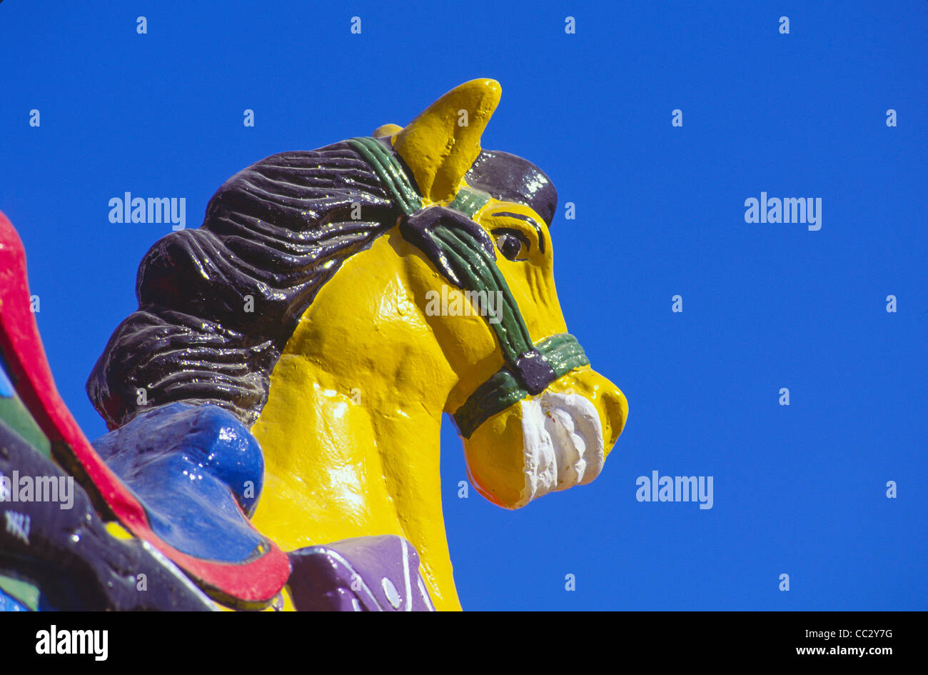 Mexiko, malte Karussell Pferd benutzt Dekor Stockfoto