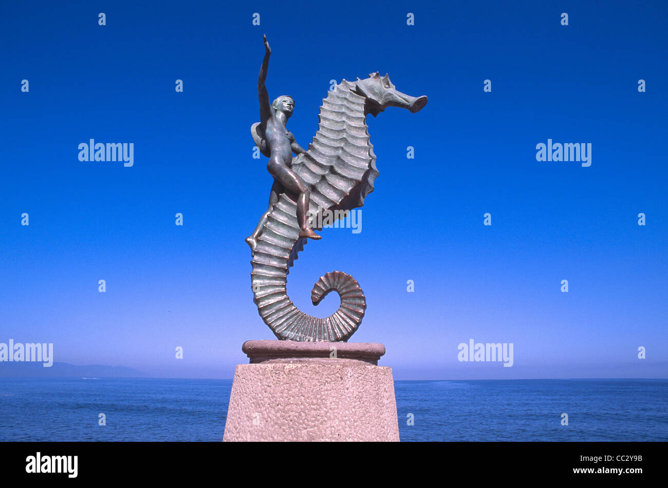 Jalisco, Mexiko-Puerto Vallarta, The Seahorse Skulptur Stockfoto