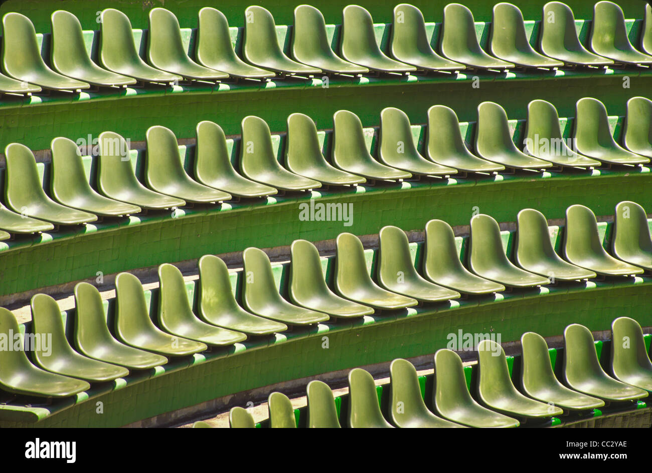 Mexiko, Guerrero, Ixtapa, grüne Sitzreihen Stockfoto