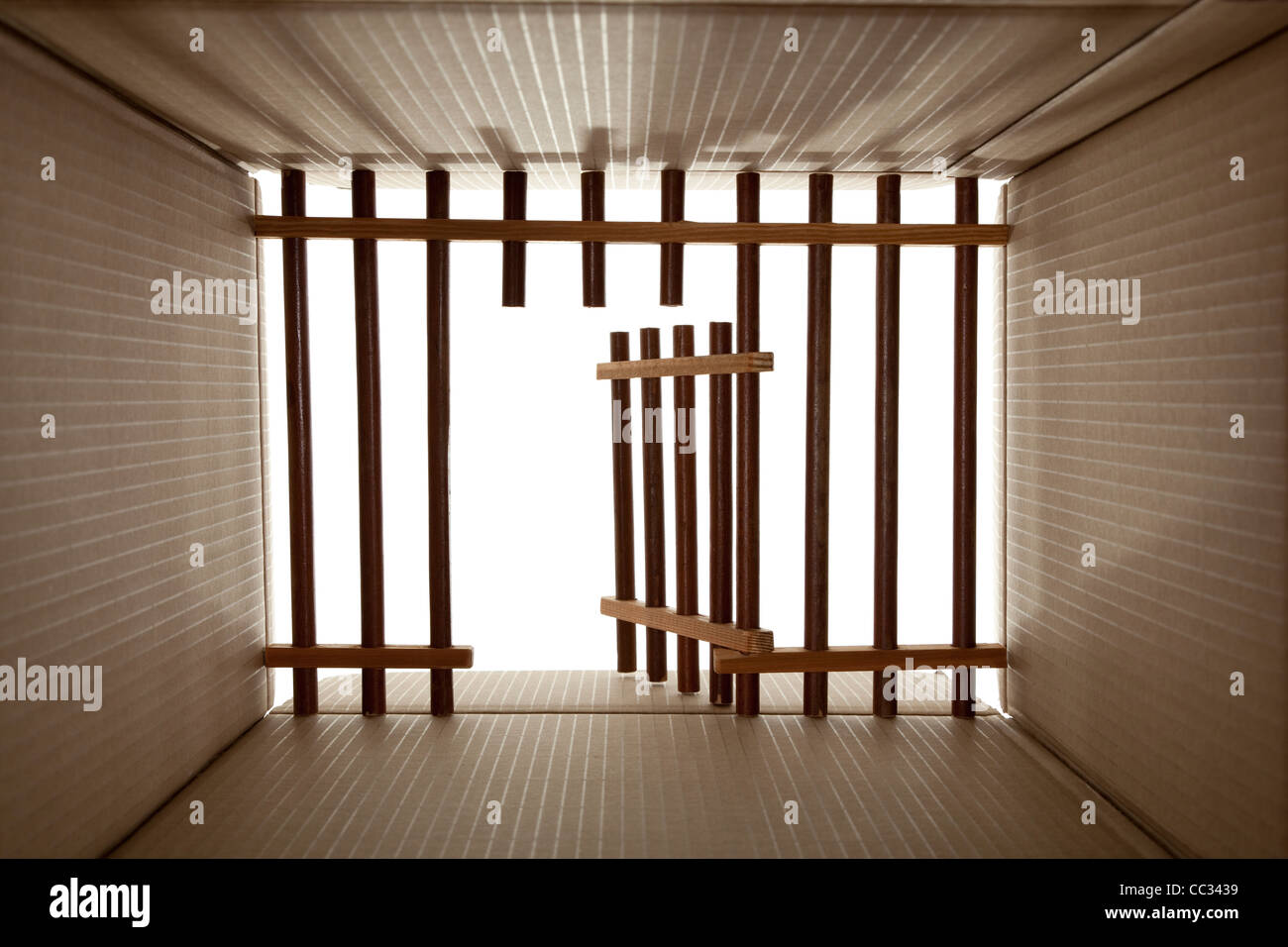 Open Prison Cell Doors Stockfotos Open Prison Cell Doors