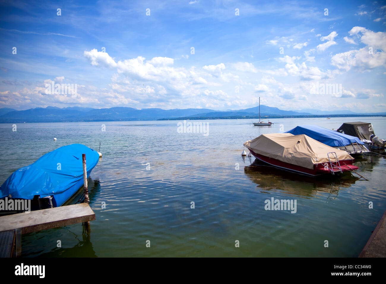 See Léman - Genfersee in der Schweiz Stockfoto