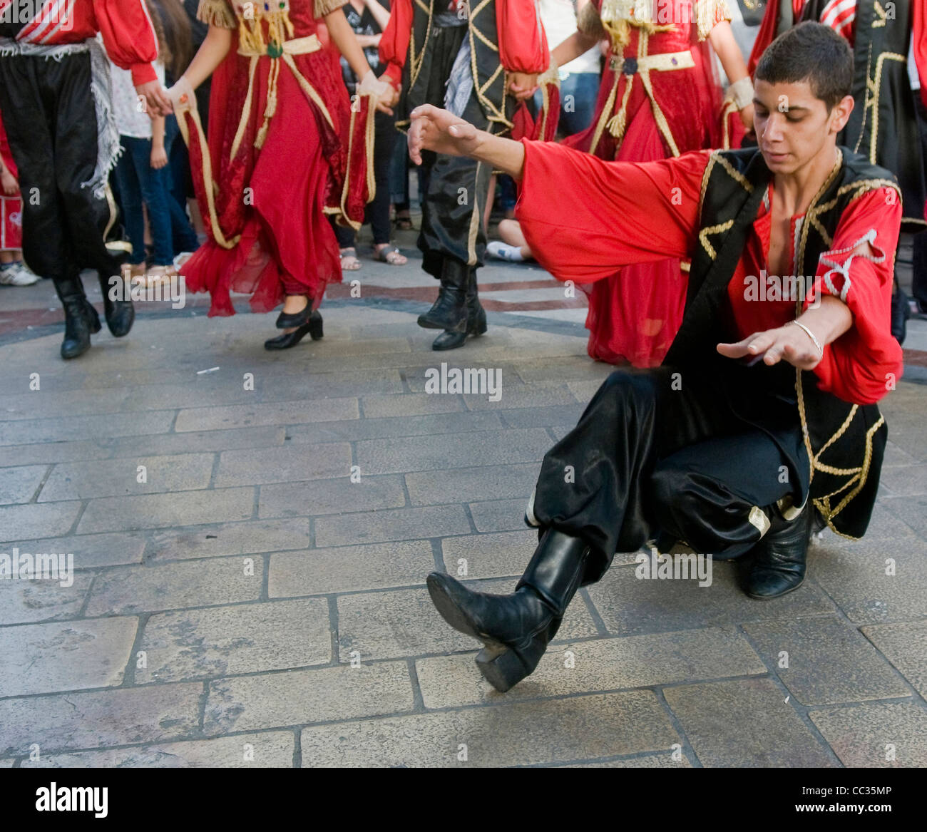 Drusen Menschen beteiligt sich an Isfiya jährliches Festival am 22. Oktober 2011, Isfiya ist eines der größten Dörfer der Drusen im Frühjahr Stockfoto