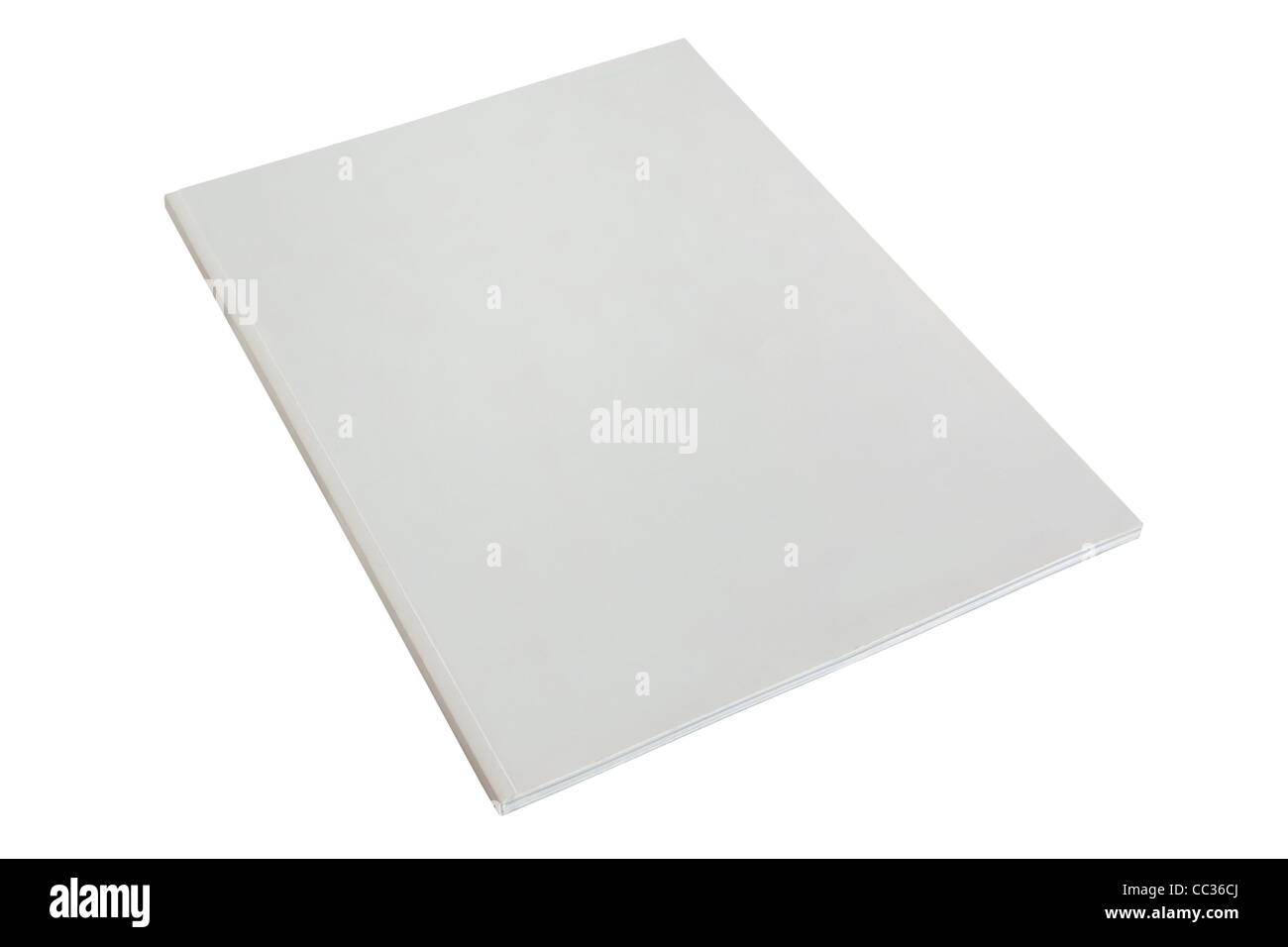 Broschüre oder Magazin leer Weißbuch dummy isoliert auf weißem Hintergrund Stockfoto