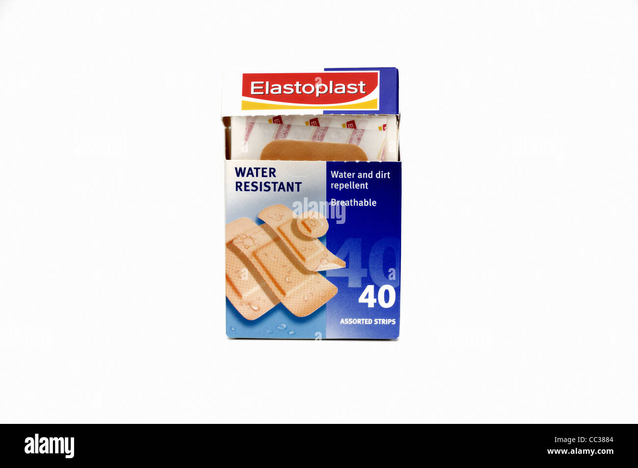 Elastoplast wasserfeste Pflaster Stockfoto