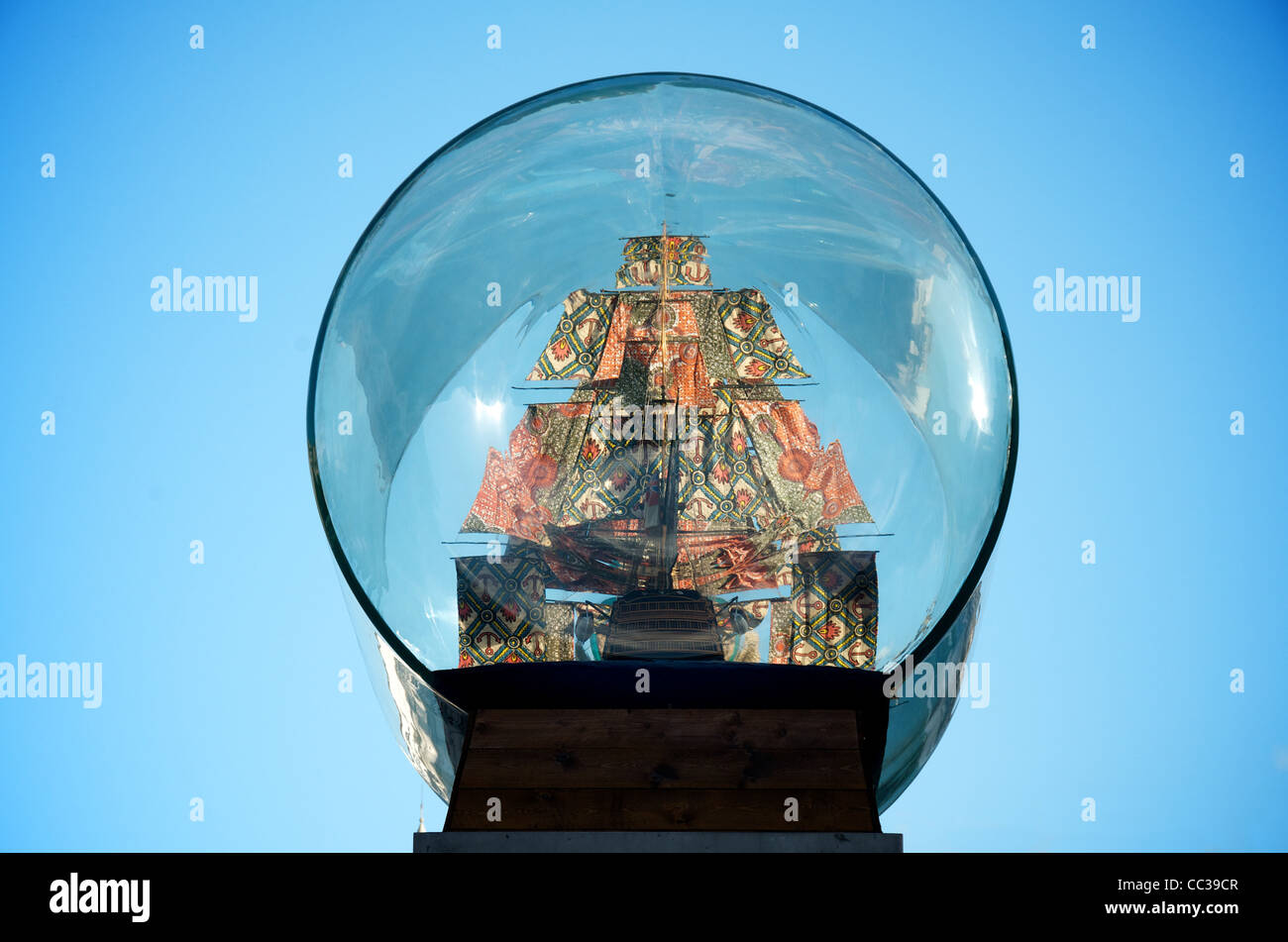 Yinka Shonibares Fourth Plinth in Trafalgar Square 2010-2011 Stockfoto