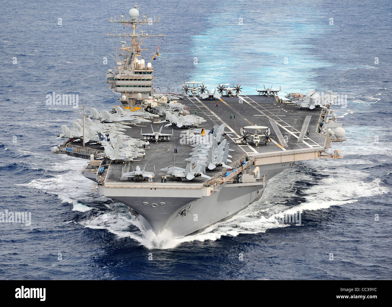 Die Flugzeugträger der Nimitz-Klasse USS Abraham Lincoln (CVN-72) Stockfoto