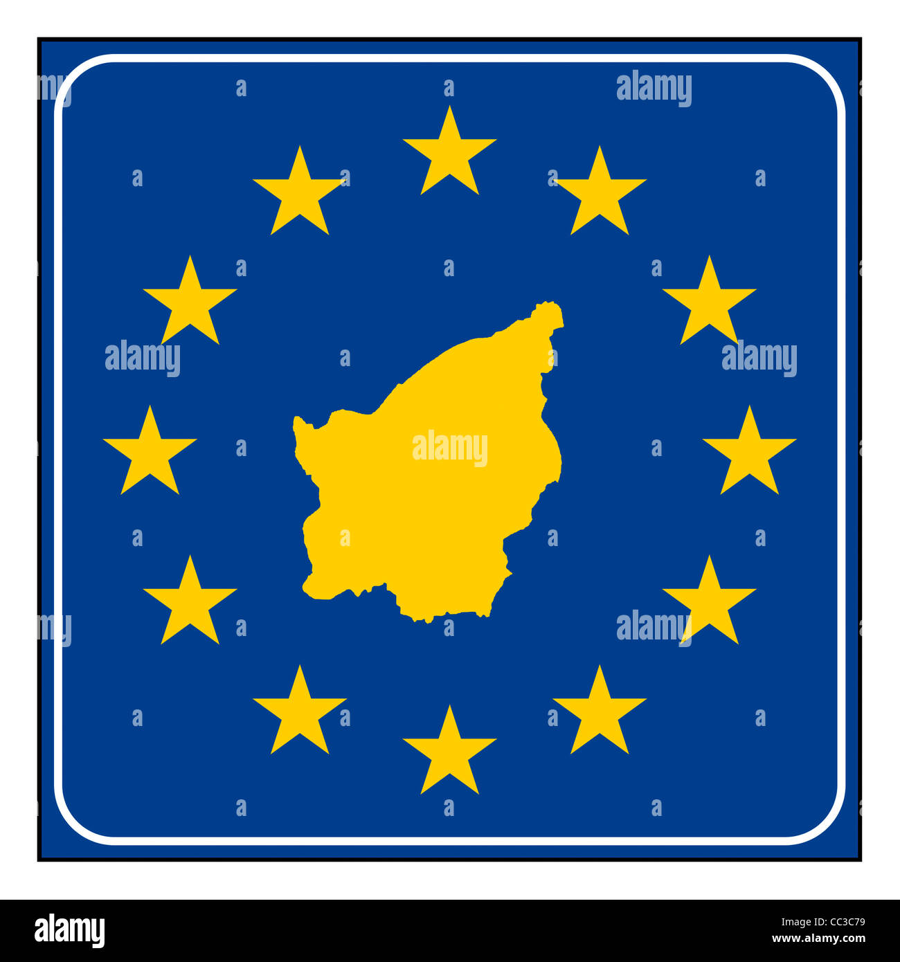 San Marino europäischen Taste isoliert auf weißem Hintergrund mit Textfreiraum. Stockfoto