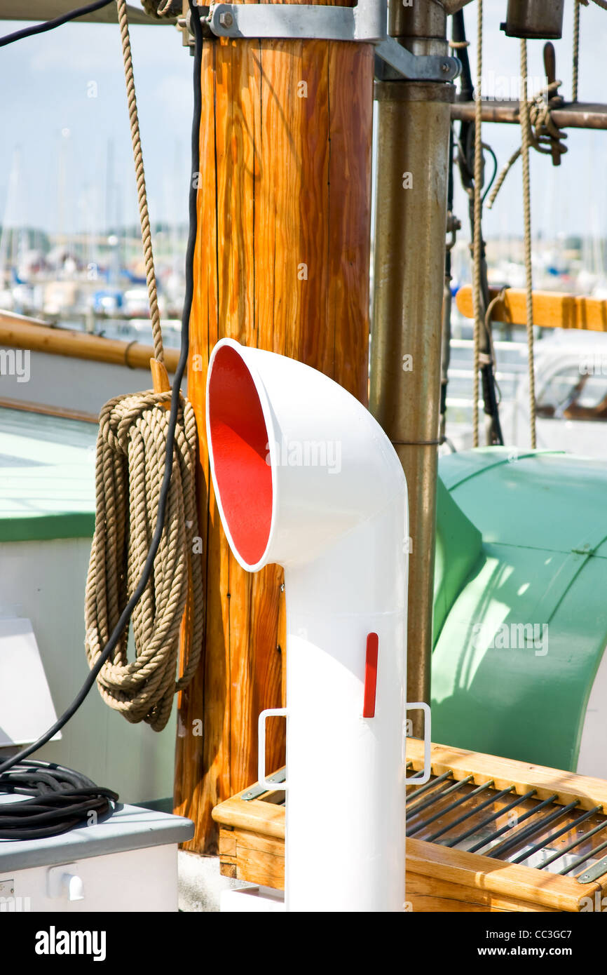 Entlüfter auf Boot Stockfoto