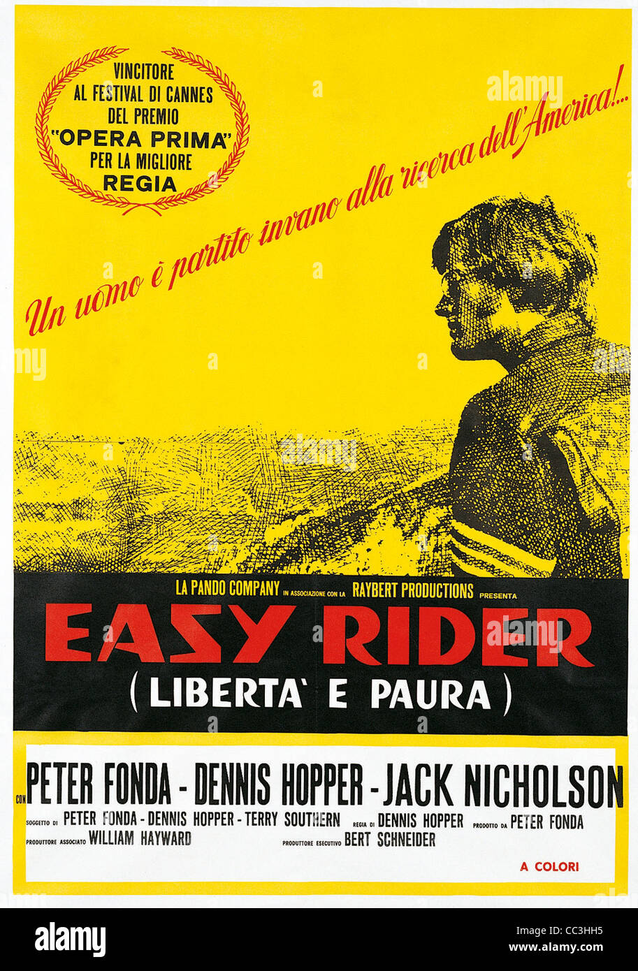 Manifest-Film: Easy Rider, 1969, Regie: Dennis Hopper. Stockfoto