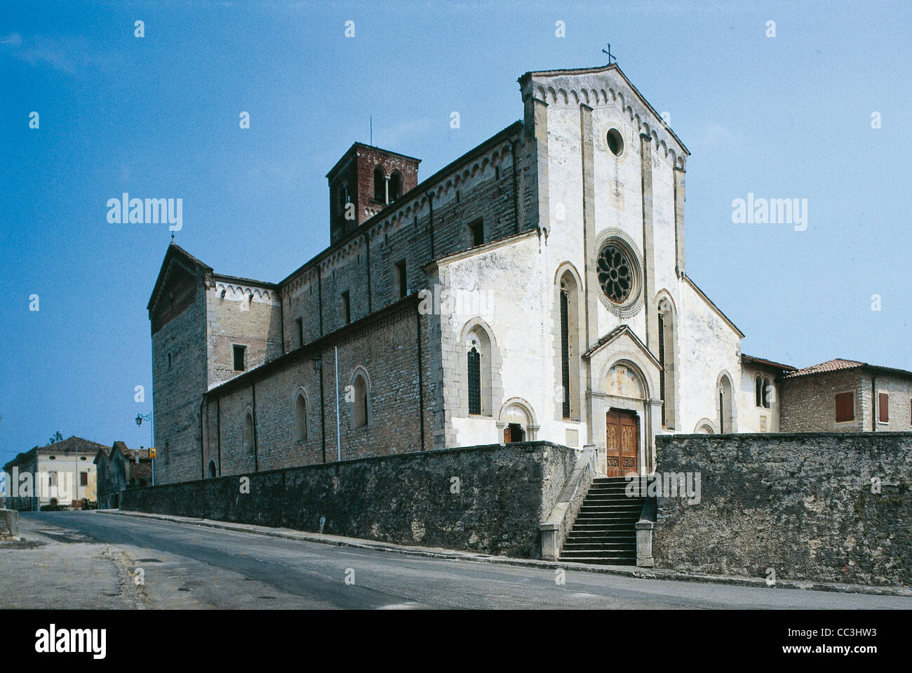 Veneto Follina Str. Marys Abbey Stockfoto