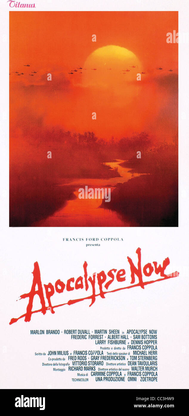 Kino: Apokalypse jetzt 1979 Regisseur Francis Ford Coppola Poster Stockfoto