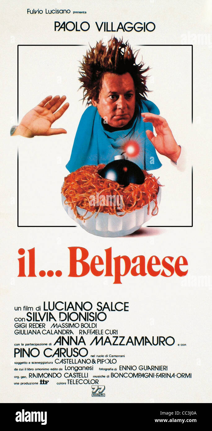 Kino: Der Regisseur Luciano Salce Belpaese 1977 Poster Stockfoto