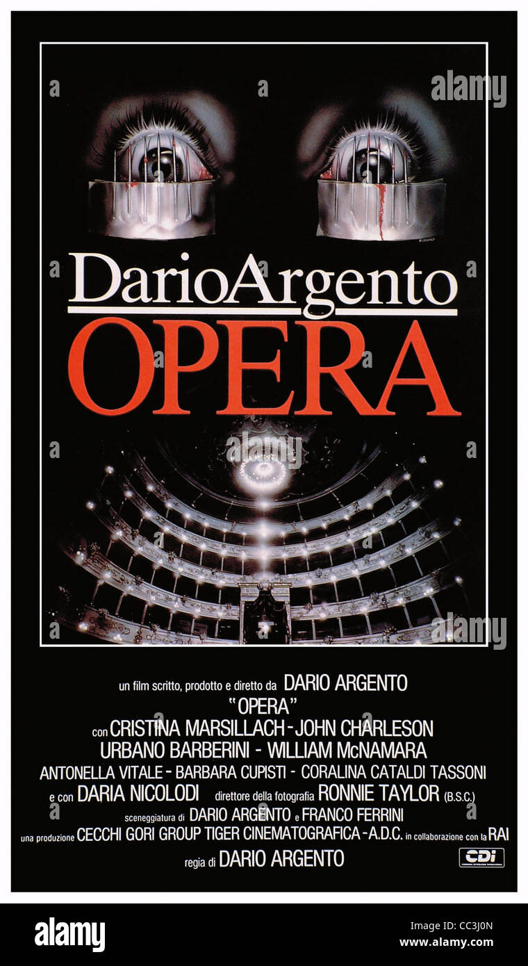 Kino: 1987 unter der Regie von Dario Argento Poster Stockfoto