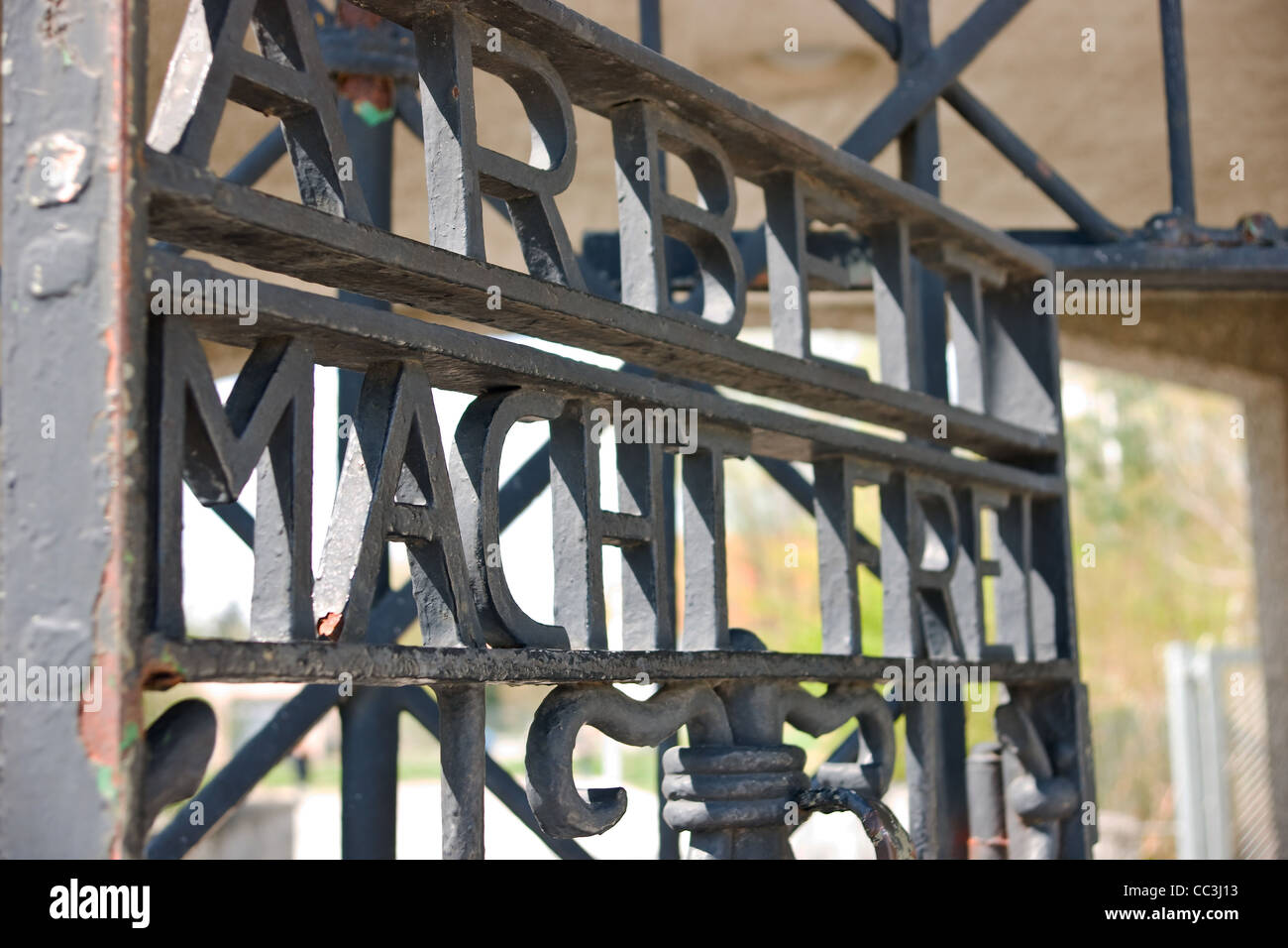 Tore zum Konzentrationslager Dachau Stockfoto
