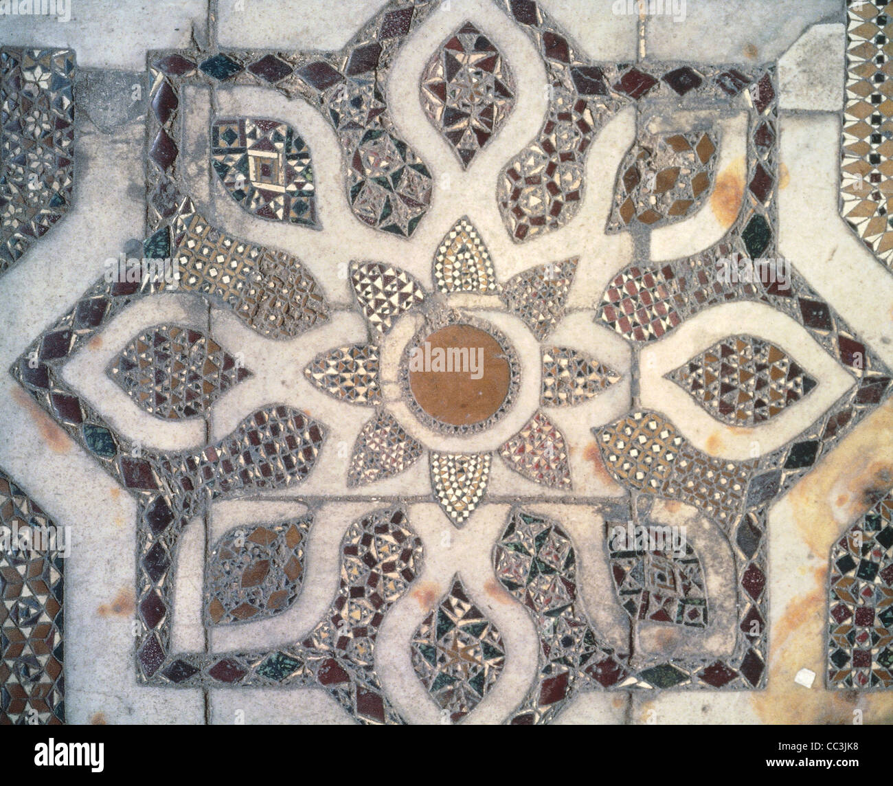 Sizilien - Monreale (Pa). Die Kathedrale Santa Maria La Nova, Detail der mosaischen Etage gewidmet. Stockfoto