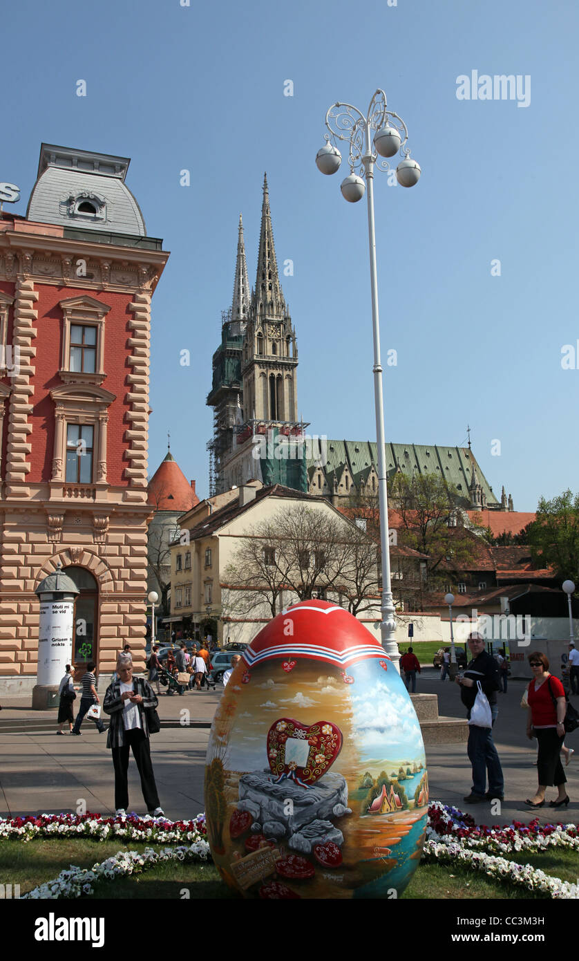 Kroatische Ostereier, Zagreb, Kroatien Stockfoto