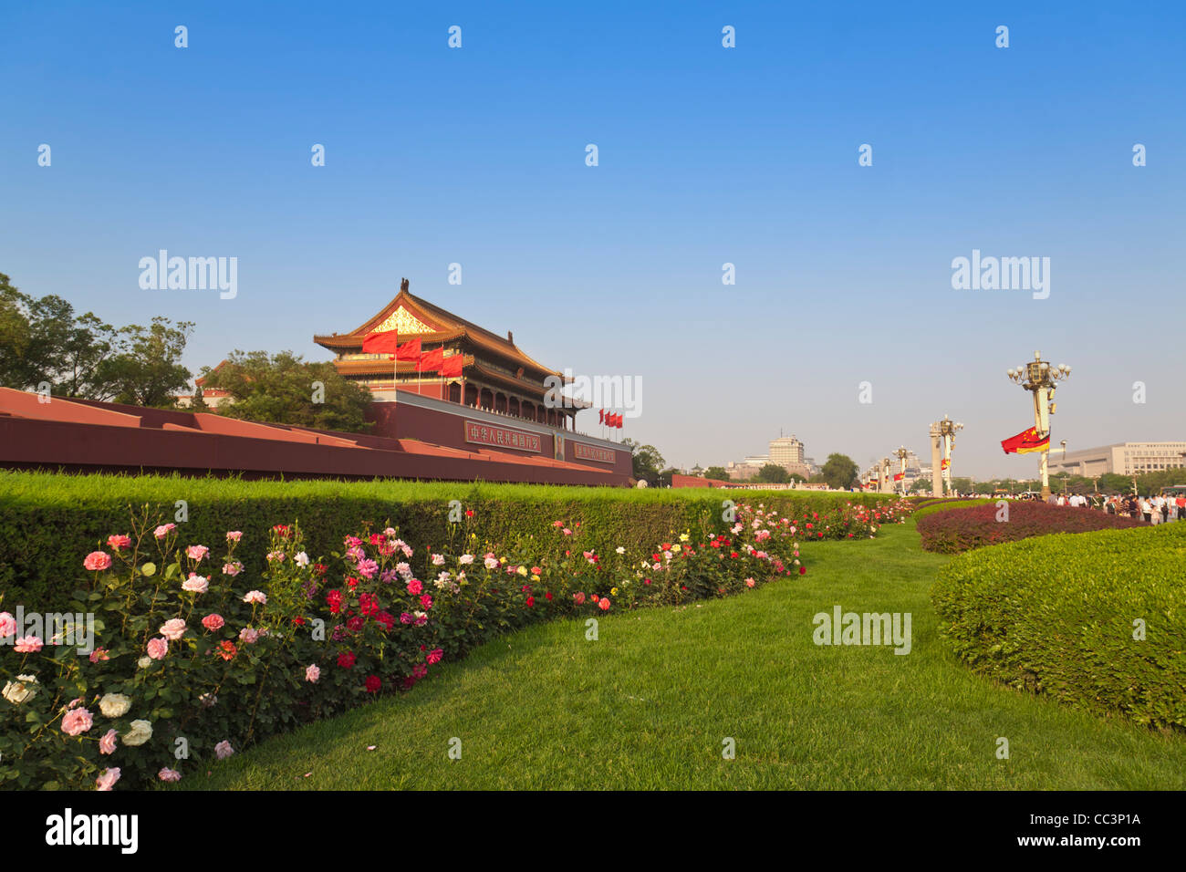 China, Peking, Platz des himmlischen Friedens, die Verbotene Stadt. Tor des himmlischen Friedens Stockfoto