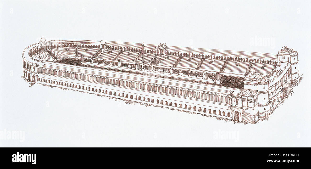 Antiken Rom Design Circus Maximus Stockfoto