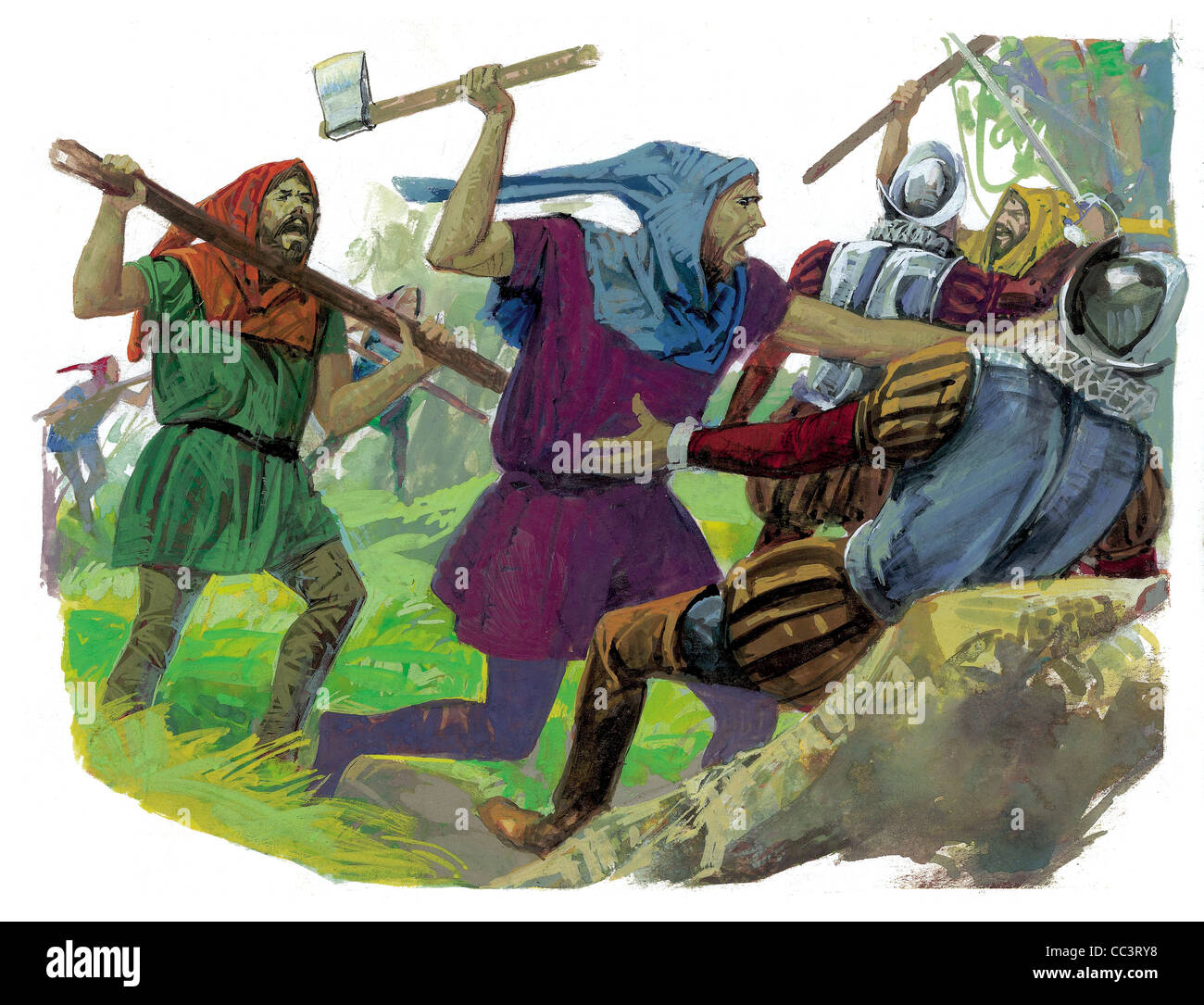 17. Jahrhundert die Niederlande. Der Aufstand der Bevölkerung von Guex-Des-Bois (unregelmäßige Woodland) gegen die Adligen unterstützt- Stockfoto