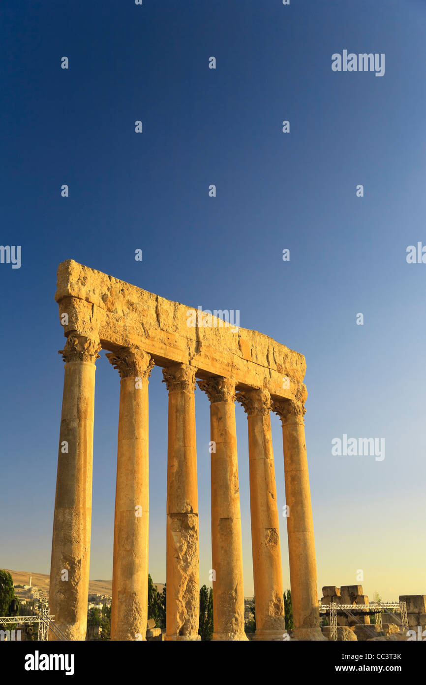 Libanon, Baalbek, Tempel des Jupiter Stockfoto