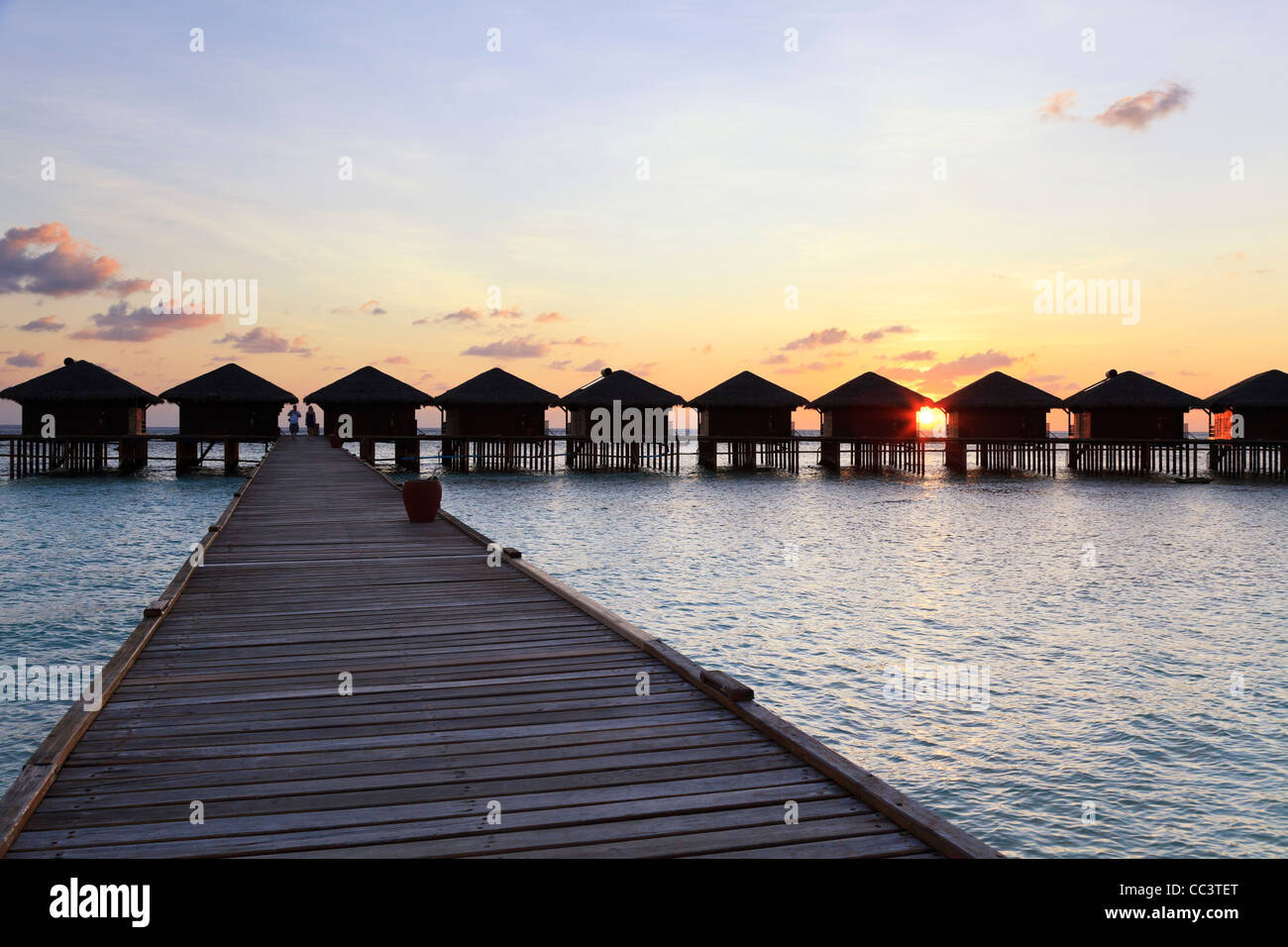 Malediven, Faafu Atoll, Filitheyo Island, Luxus-Resort Stockfoto