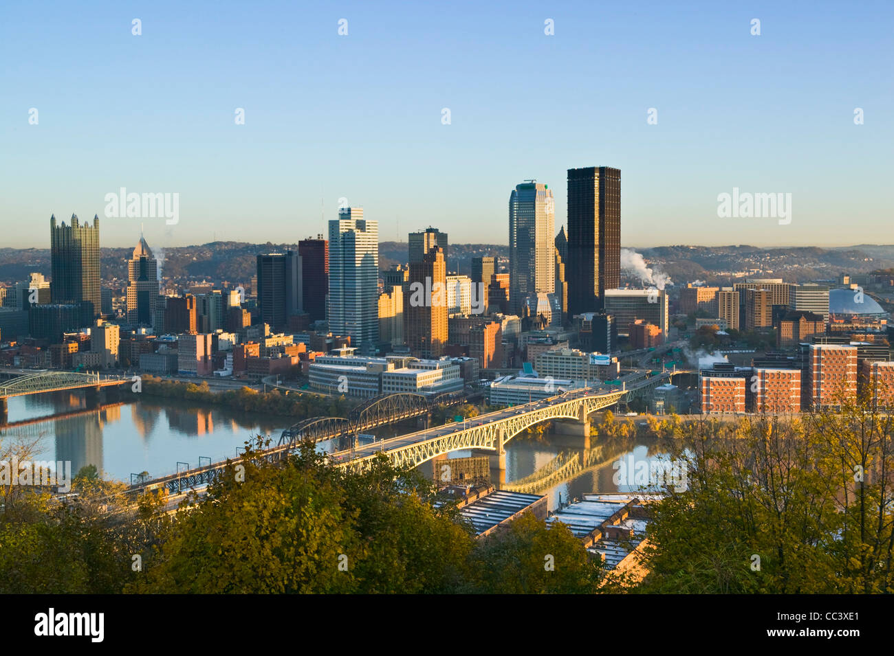 USA, Pennsylvania, Pittsburgh, Innenstadt von Grandview Park Stockfoto