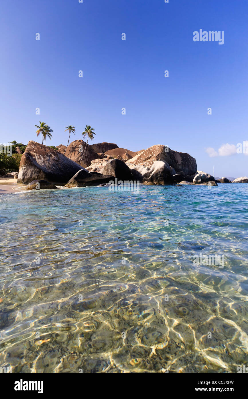 Karibik, Britische Jungferninseln, Virgin Gorda, Spring Bay National Park / Bäder Stockfoto