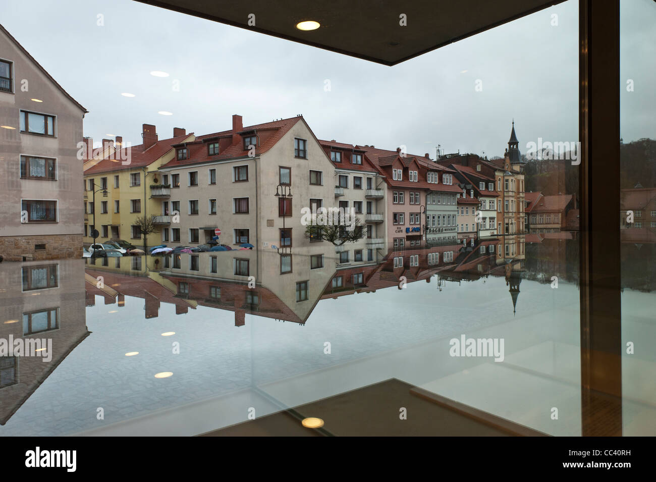 Reflektierten Blick auf Eisenach Bachhaus entnommen. Thüringen, Deutschland, Europa Stockfoto