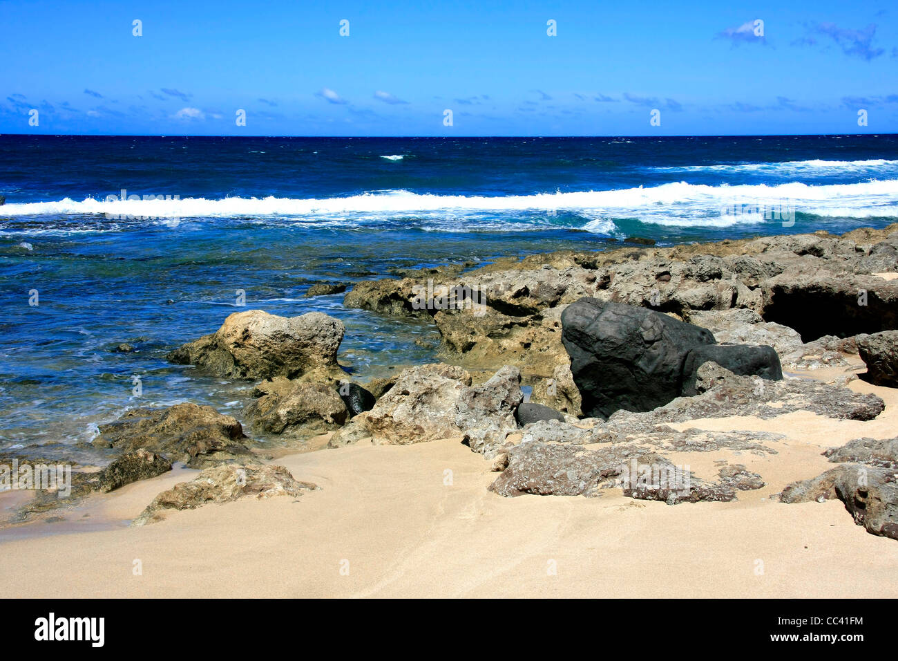 Der Hawaiianische Küste von Oahu Stockfoto