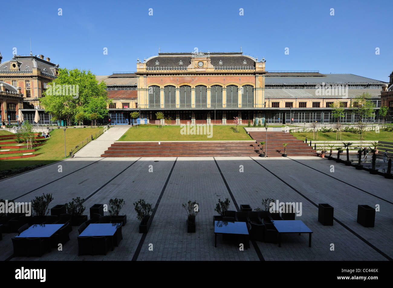 Nyugati Bahnhof, Budapest, Ungarn Stockfoto