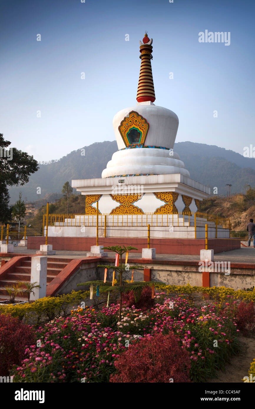 Indien, Arunachal Pradesh, Itanagar, Buddha Vihar tibetischen buddhistischen Tempel chorten Stockfoto