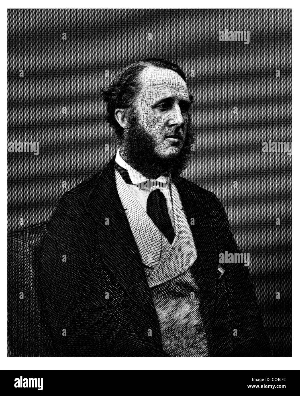 Dudley Francis Stuart Ryder 3. Earl von Harrowby 1831 1900 Viscount Sandon britischer peer Politiker Stockfoto