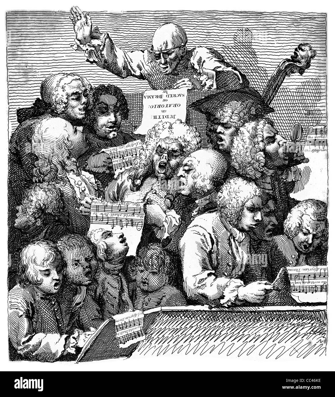Der Chor der Werke von Hogarth veröffentlicht London 1833 Stockfoto