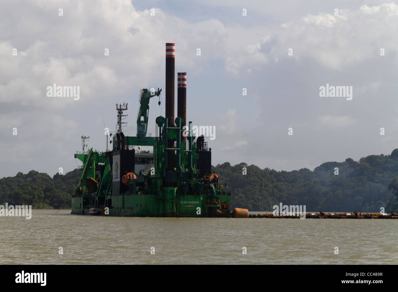 D ' Artagnan Dredge, Panama-Kanal, Republik Panama, Mittelamerika Stockfoto