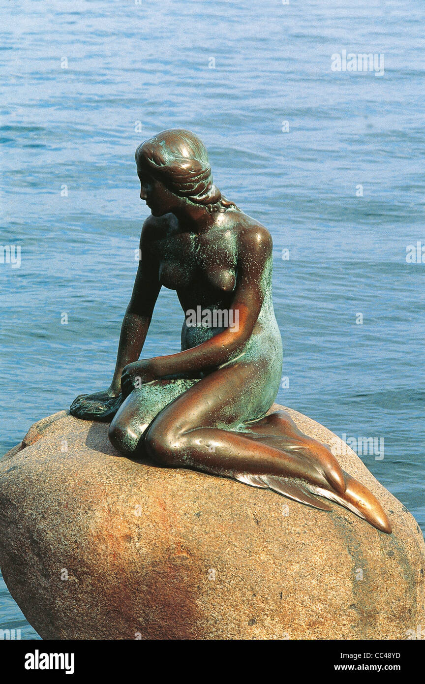 Die kleine Meerjungfrau Kopenhagen Dänemark, Edward Eriksen Stockfoto