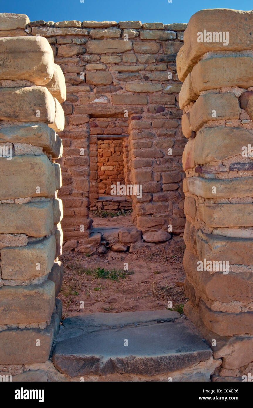 Reihenfolge der Türen im weit View House weit Ansicht Sites Complex, Mesa Verde Nationalpark, Colorado, USA Stockfoto