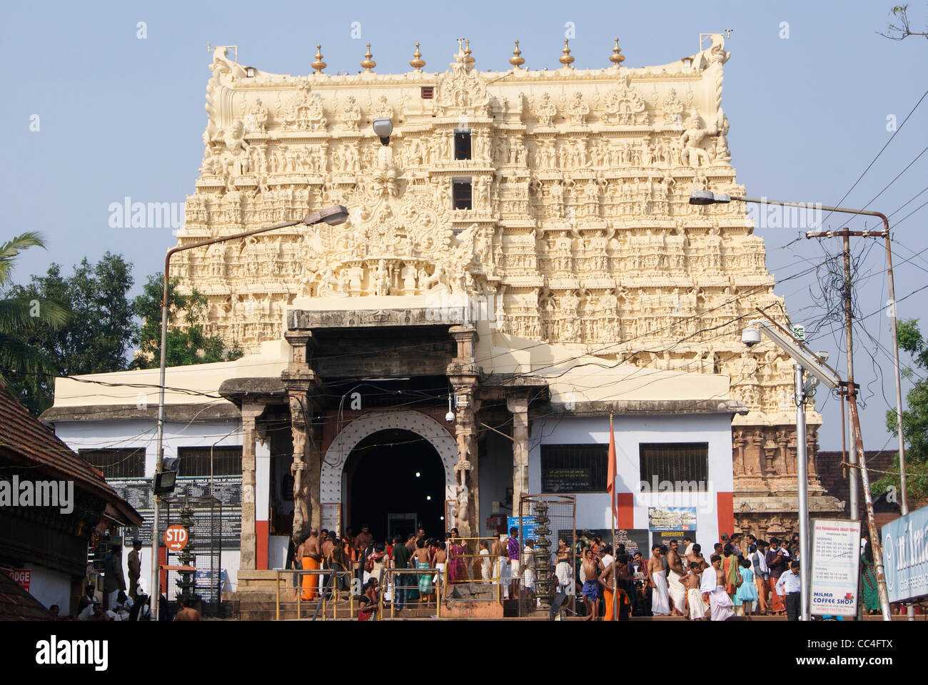 Sree Padmanabhaswamy Tempel in Kerala. (Reichste Tempel in der Welt) Stockfoto