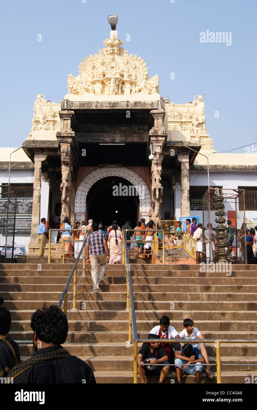 Sree Padmanabhaswamy Tempel (weltweit Richest) Haupteingang Eingang. Stockfoto