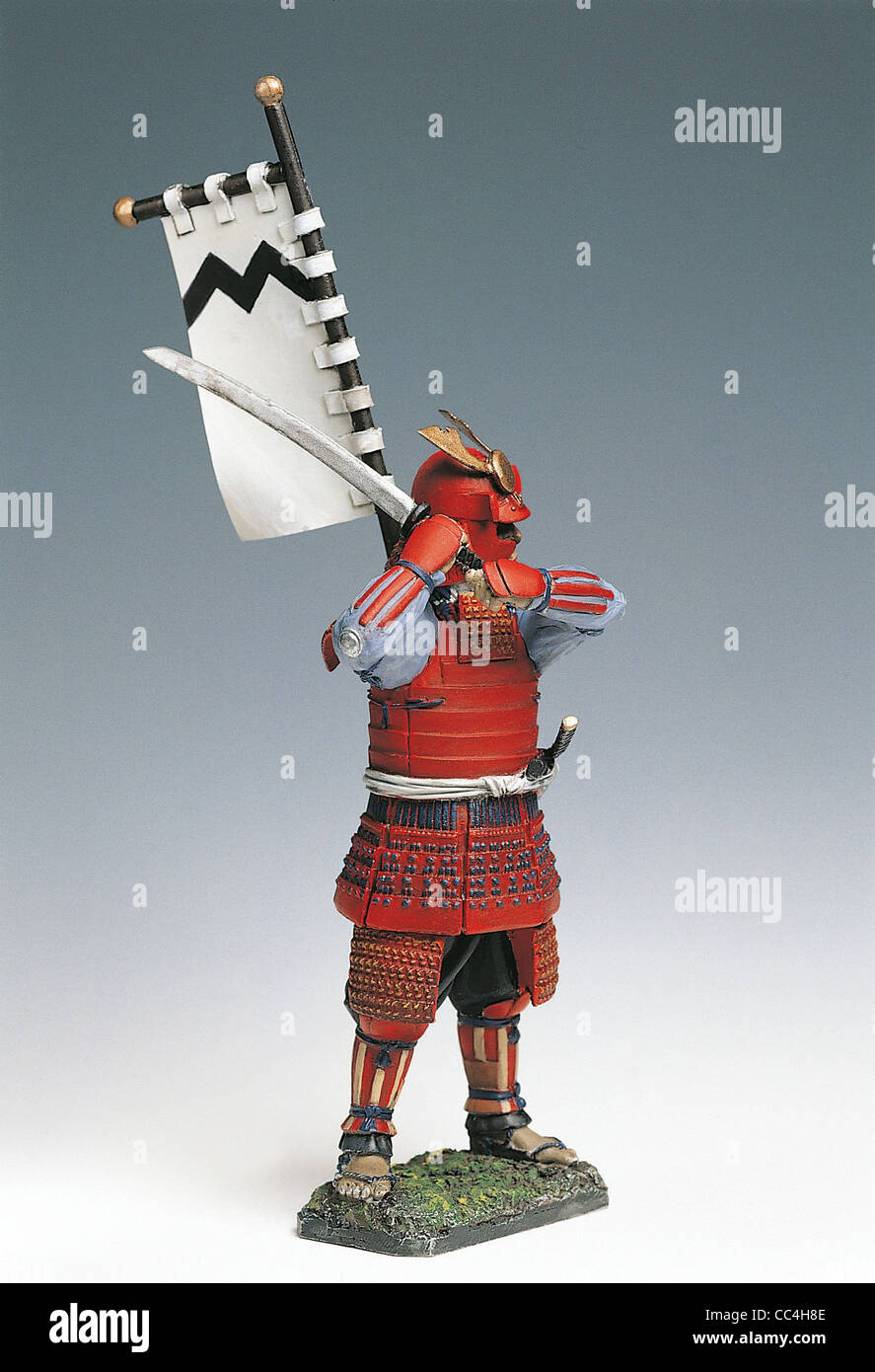 Sammeln: Soldaten im japanischen Rüstung Samurai Rüstung Anfang des 17. Jahrhunderts Stockfoto