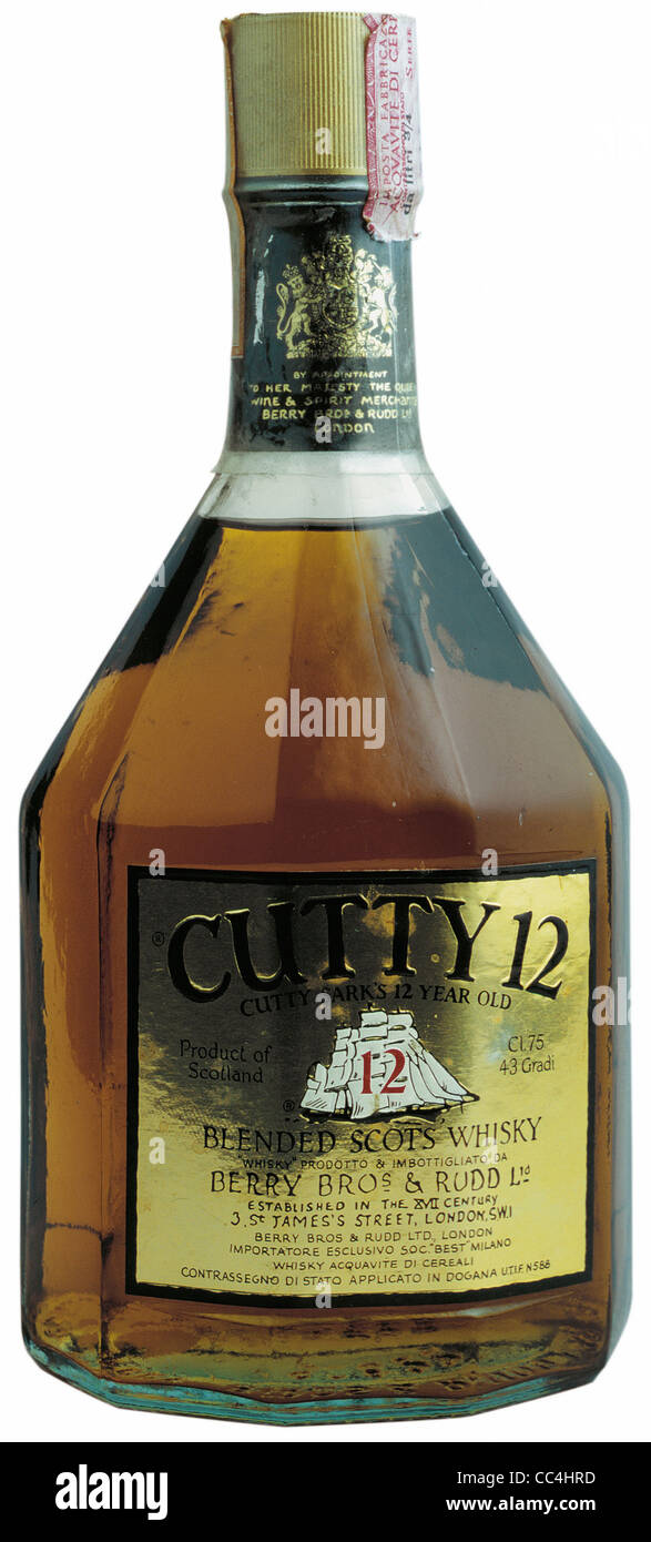 Cutty Sark Whisky Spirituosen Wein Smaragd 12 Jahre Stockfotografie Alamy