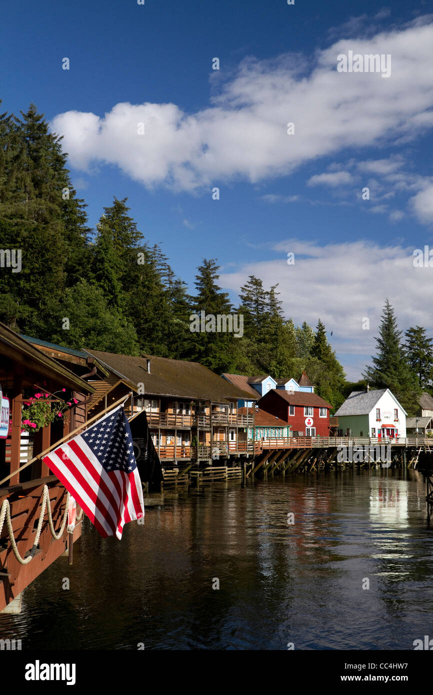 Historischen Creek Street, Ketchikan, Alaska Stockfoto