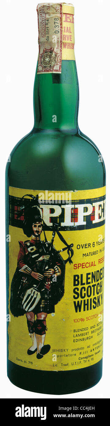Scotch Whisky destilliert, Spirituosen und Wein Piper 100-6 Jahre Stockfoto