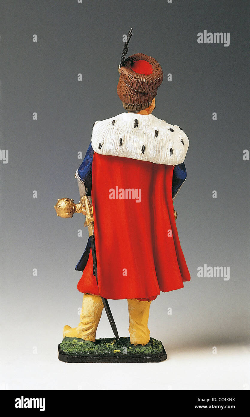 Sammlerstücke. Soldaten In Rüstung. Jan Sobienski. Polnische Rüstung (zweite Hälfte des 17. Jahrhunderts). Stockfoto